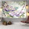 Golden Lily Bloom Tapestry Room Decoration Wall Hanging for Living Room Bedroom, dormitory, Birthday and Christmas gifts