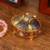 Oval Shape Jewelry Organizer Relief Design Jewelry Storage Case Jewelry Box  Jewelry Storage