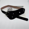 Zinc Zinc Alloy Maillard Waist Belt Wide Suede Waist Bag Belt Fashion Pin Buckle Waistband  Daily Outfits