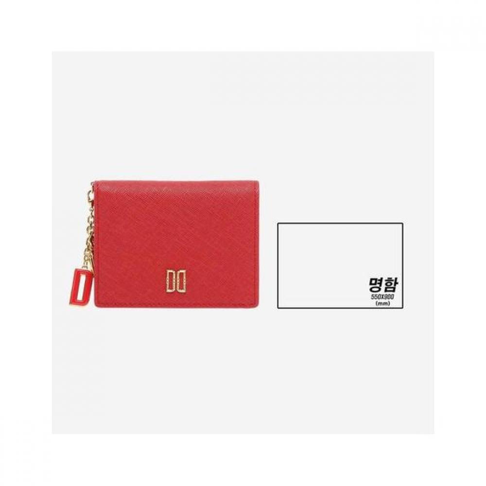 Daks Red Cutting Logo Card Wallet Dcwa0e002r2