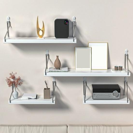 Настенный стеллаж для хранения в ванной комнате, двухсторонняя установка, не требующая пробивки, большая несущая способность, плавающая книжная полка, украшение для гостиной, стойка для демонстрации духов