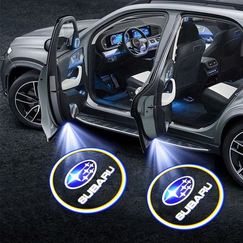2Pcs For Subaru BRZ 2012-2017 LED Car Logo Door Welcome Light Auto Interior Projector Lamp Decoration DD9