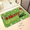 Веселый Рождественский коврик для ванной, коврик для ванной комнаты для детей, нескользящий, впитывающий, моющийся, прикроватный коврик, декор для спальни, коврик для входной двери в комнату