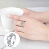 Кольцо с цирконом, изысканное мастерство, блестящая геометрическая полировка, ослепительный долговечный ювелирный аксессуар
