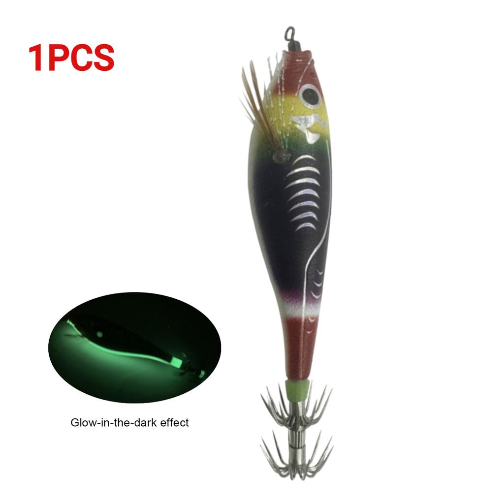 Светящаяся рыболовная приманка, светящаяся в темноте приманка для креветок, приманка для джиговой ловли, приманка для рыбалки в виде кальмара для осьминога, поддельные рыболовные снасти для каракатицы, жесткая наживка, морские приманки, снасти