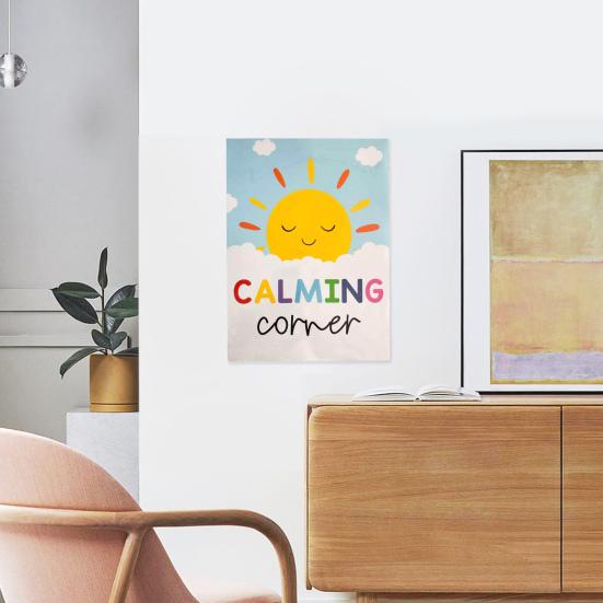 12 Pcs/Set Calming Corner Classroom Posters Feelings Wheel Chart Emotions Poster Mental Health Wall Decorations Calm Down Corner Supplies for