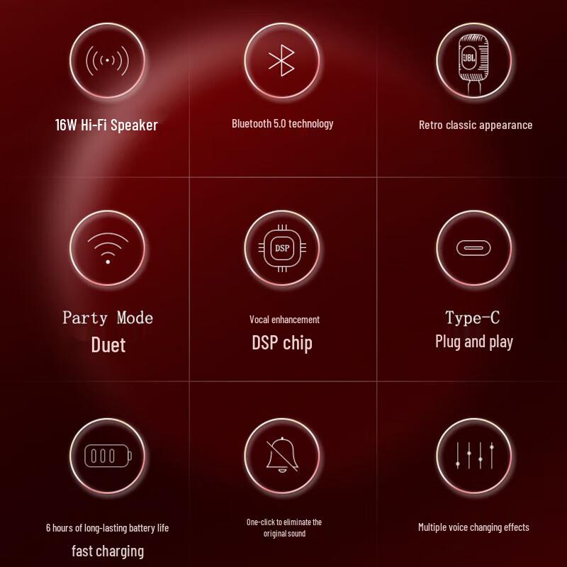 JBL KMC650 All-in-One Wireless KTV Microphone and Speaker