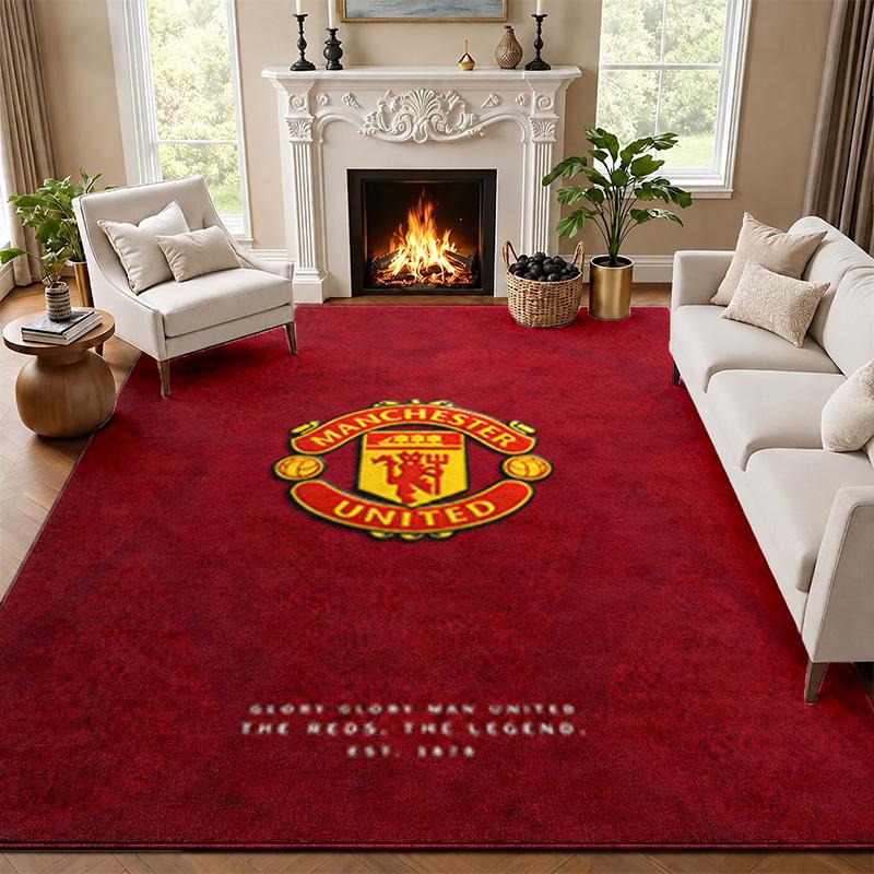 FC Manchester Carpet Door Mat for Living Room or Bedroom Protective Mat Under Chair Office Decoration Christmas Gift Birthday Present