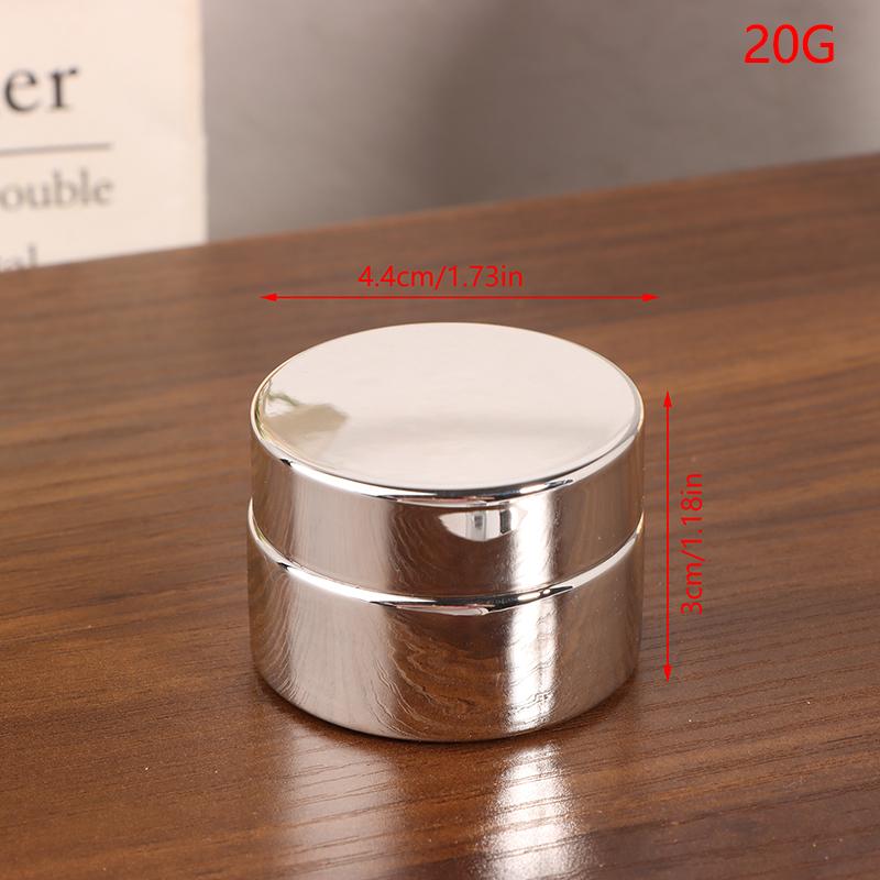 Косметическая баночка 5-50 г для крема для лица, стеклянная бутылочка, серебряная баночка для крема, косметический контейнер, пустая баночка для клея для ногтей, дорожный контейнер для макияжа