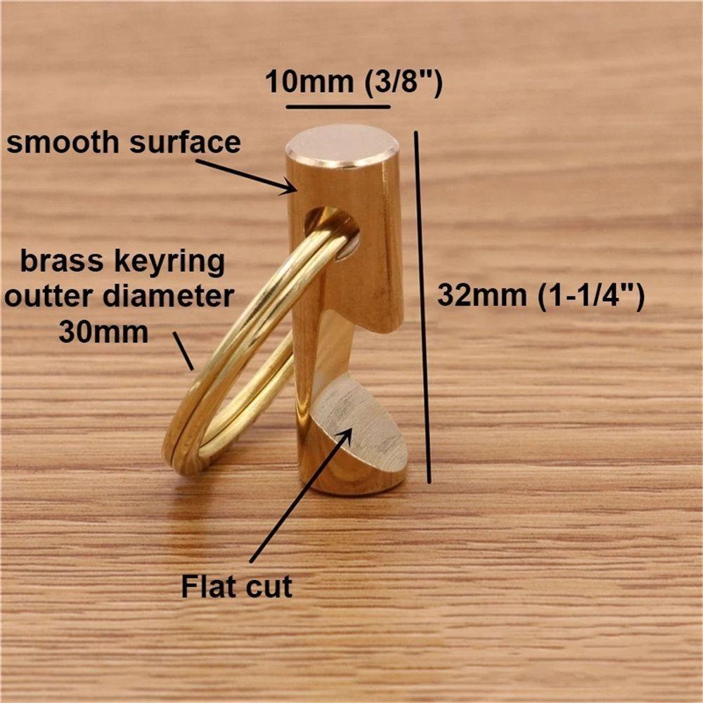 Pure Brass Bottle Opener Creative Multifunctional Yellow Keychain High-quality Key Rings