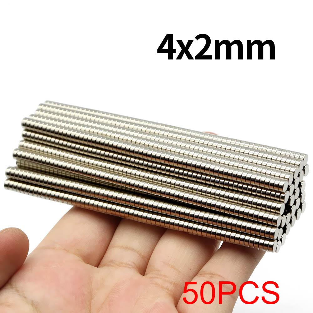 4x2mm Super Strong Neodymium Magnet N35 NdfeB Permanent Magnetic imanes Round Powerful Magnets Refrigerator