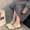 Spring and Autumn New Mary Jane Single Shoes Women's Head Pedal Shallow Mouth Flat Bottom Doudou Women's Shoes Tide