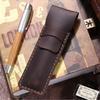 Holder Pen Protective Bag Flip Cover Pen Storage Pouch Pencil Case Leather Pen Bag  College