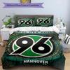 3pcs Duvet Cover Set (1*Duvet Cover + 2*Pillowcase, Without Core), Hannover 96 Football Print Bedding Set, Bedroom Decor, All‑Season, Birthday Gift