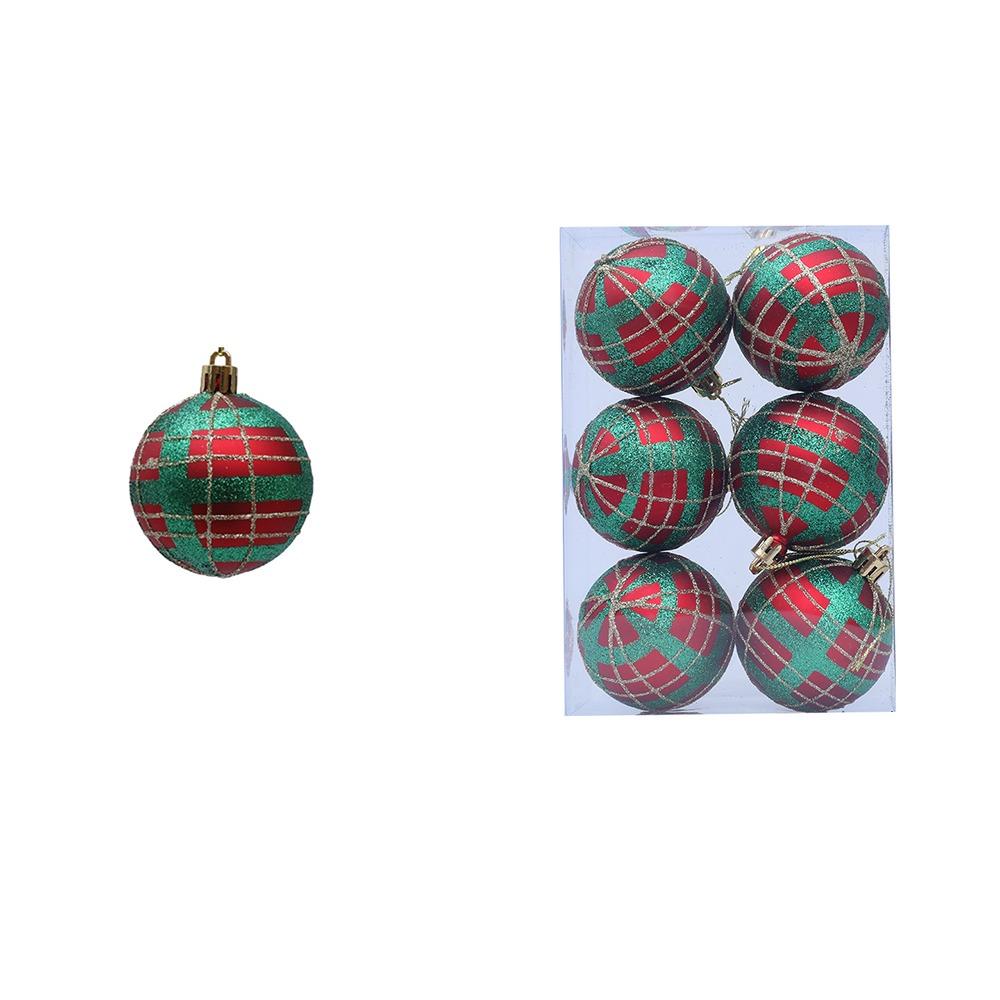 6pcs Shatterproof Christmas Tree Hanging Balls Painted Christmas Gift Balls  Xmas Tree Ornaments