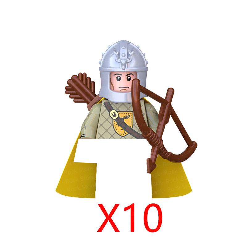 Военные Строительные Блоки Фигурки Солдат Подарки Игрушки Серия Кино Фантастика Средневековый Рыцарь Легион Оружие Щит Флаг MOC