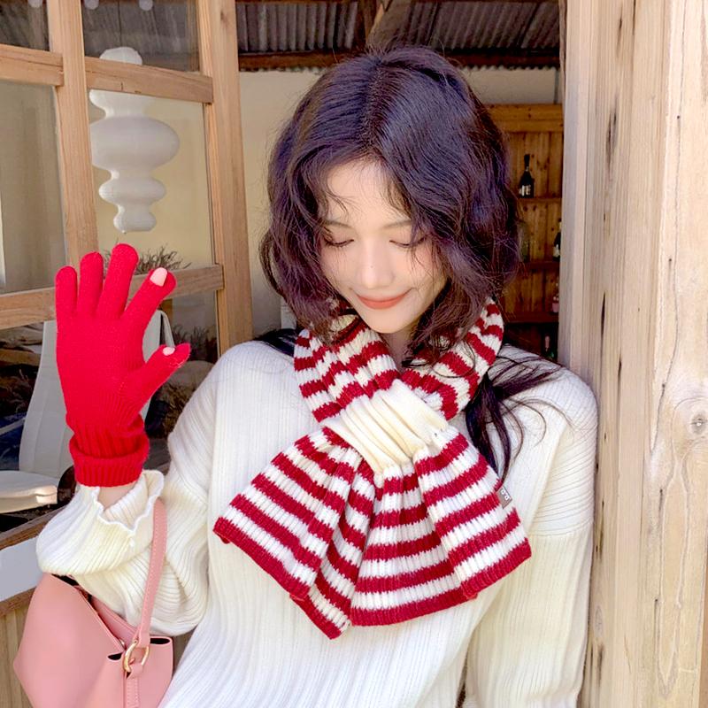 1 шт. модный шарф с крестиком, вязаный полосатый, теплый, утолщенный, шерстяной, шарф, шаль, накидка, ветрозащитный, для улицы