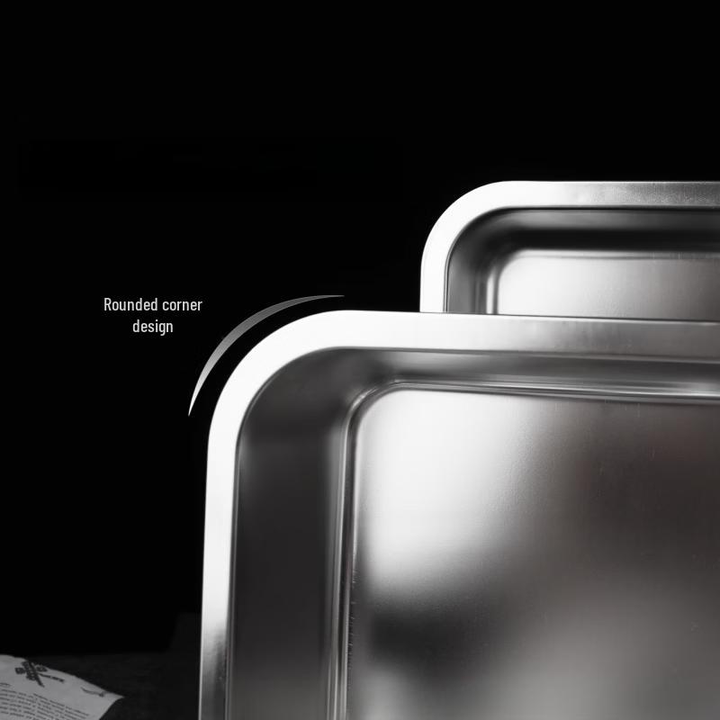 UOSUUOSU 304 Stainless Steel Rectangular Food Pan