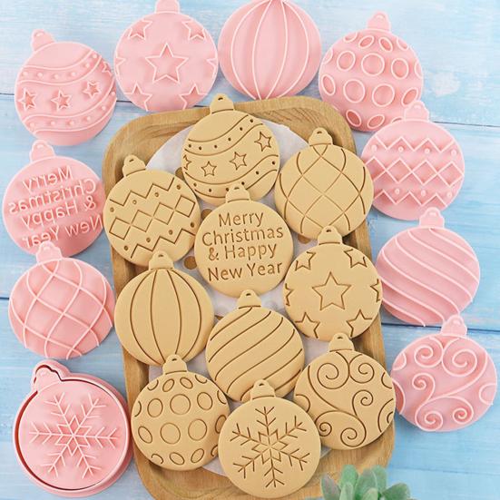 10 шт. набор рождественских формочек для печенья 3D мини-штампы для выпечки пищевые снежинки Санта