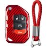 Jeep Key Fiberglass Key Cover for and JL Smart Key Pack Gift Key Protective T-carbon Case, Gladiator, JT, Wrangler, (2018-2022), Accessory, Shell,