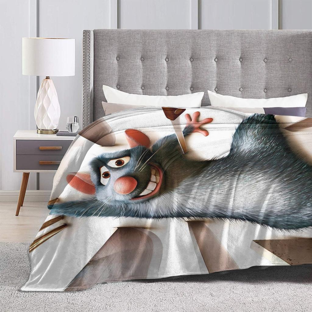 Cute Ratatouille Blanket Warm Soft Comfortable Plush Bedding Throws For Boy Girl Bedroom Flannel Bedspread Bed Cover