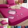 Waterproof Mattress Protector, Mattress Encasement for Bed, Breathable & Noiseless Fitted Sheet, Deep Pocket Solid Color