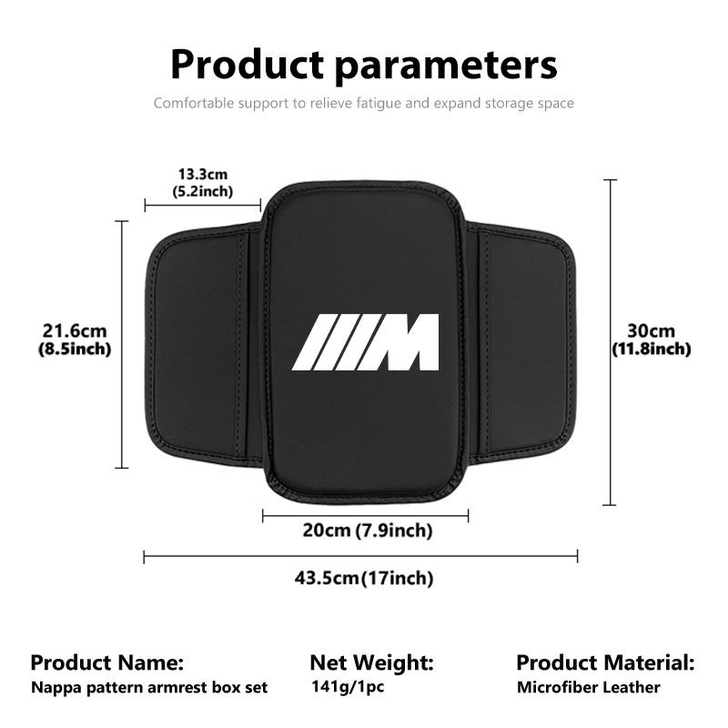 Car Armrest Box Cover Central Control Elbow Cushion Support Pad For BMW 1 3 5 7 Series M F01 F20 F10 F13 E52 E53 E60 E93 rlpf46