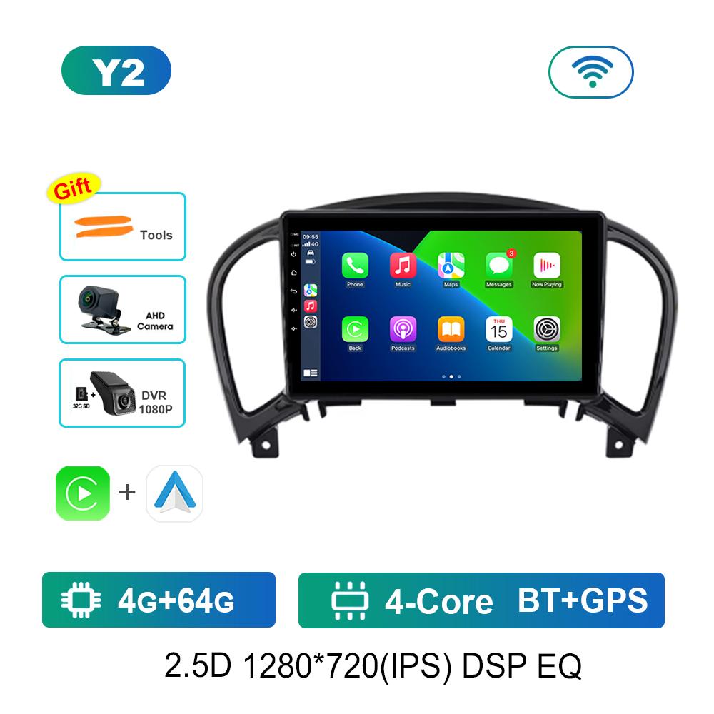 9 '' Car Radio Multimedia Player Android System for Nissan Juke 2010 - 2014 4G Bluetooth Navi GPS IPS Touch Screen DSP Stereo