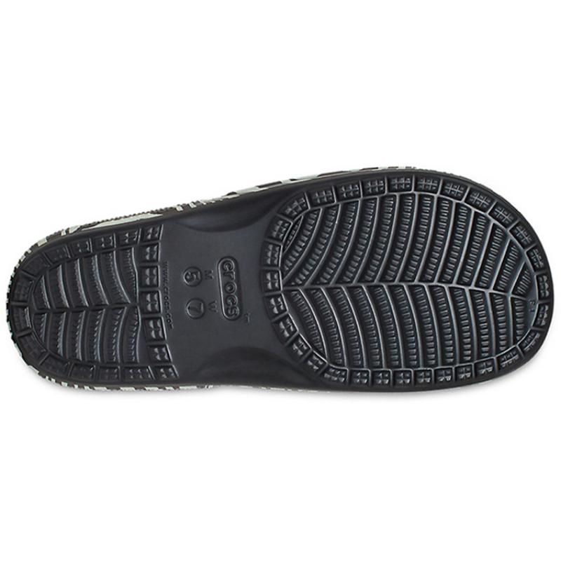 Crocs Повседневные и модные плоские шлепанцы женские черные зебра