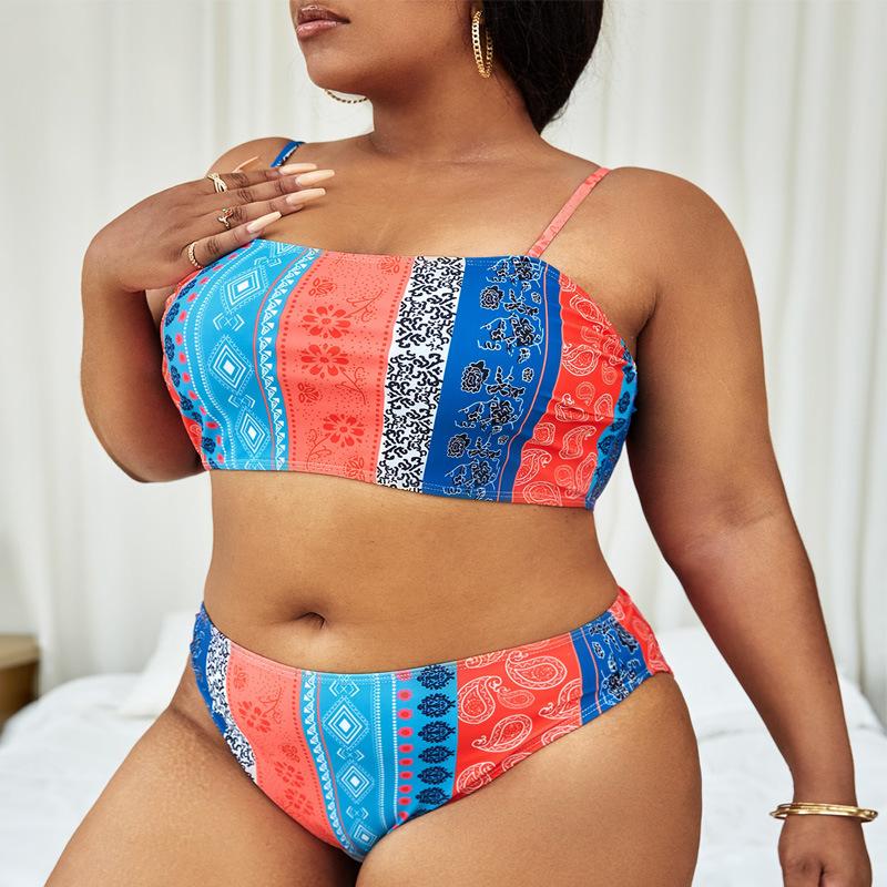 Женский комплект бикини, сексуальный купальник из двух предметов, купальник с принтом, купальные костюмы, боди, пляжная одежда, комплекты для купания, большие размеры, женский