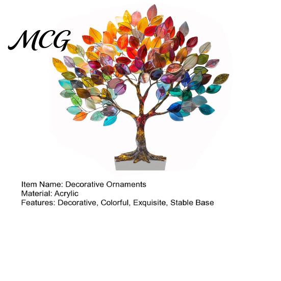 Colorful Tree Of Life Ornament of Desktop Ornament, Acrylic Tabletop Decoration, Creative Art Moisture-Proof Statue for Home Table Top Bedroom Living