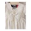 Collar Detailed White Scallop Baby Girl Dress