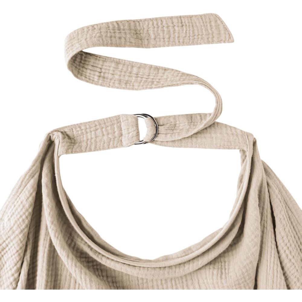 Muslin Nursing Cover for Baby Breastfeeding, Breathable 100% Cotton Breastfeeding Cover with Rigid Hoop for Mother Nursing Apron 75cm*95cm
