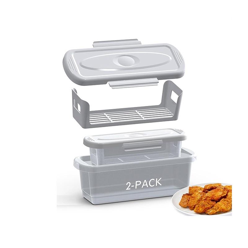 Миска-шейкер для кляра, Панировочная миска-шейкер с крышками, Шейкер для жарки куриных крылышек, рыбы, луковых колец, овощей