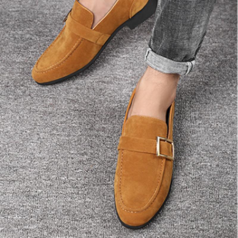 Fashion Male Dress Shoes Designer Formal Loafers Men's Leather Shoes Suede Men Wedding Man Designer Work Social Business Loafers