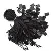 100pcs/lot Price Tag Hanging Rope White Black Polyester String with Snap Lock Pin Loop Fastener Hook for DIY Craft Display Label