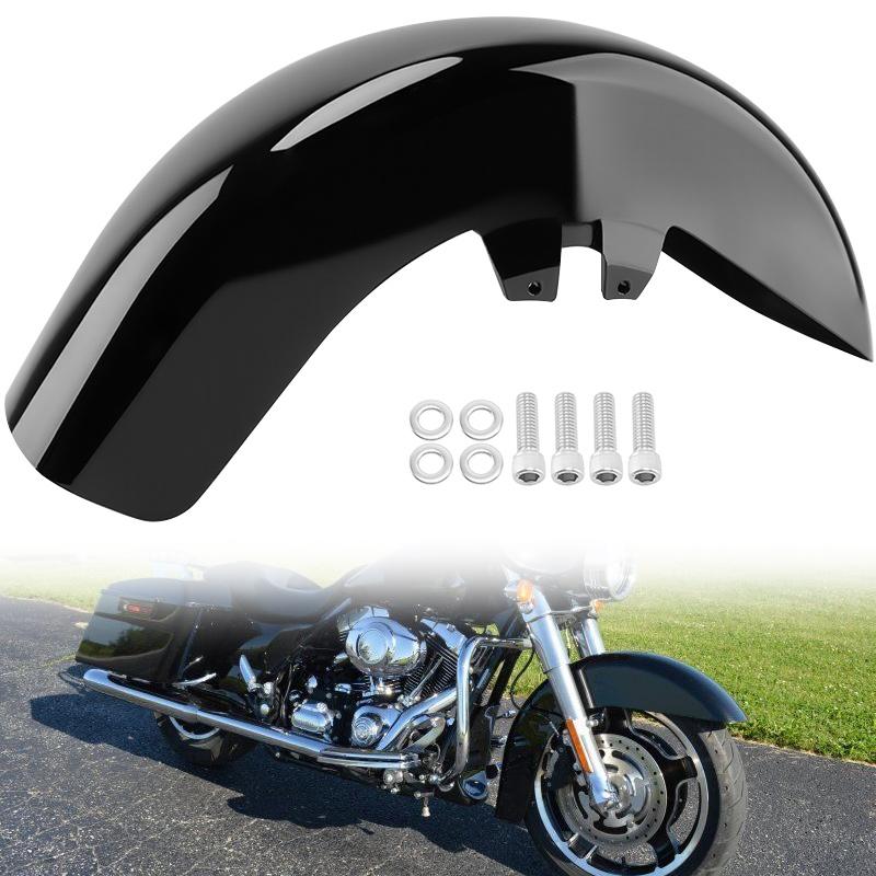 Переднее крыло мотоцикла для Harley Touring Road King Electra Glide 1989-2013 Защитная крышка грязевика Брызговик Глянцевый черный