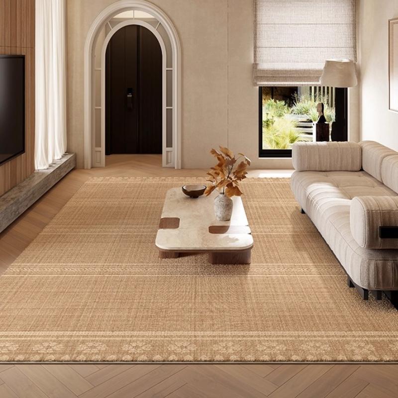 Retro Style Rugs for Bedroom Large Size Living Room Decoration Line Carpet Thick Plush Study Floor Mat Fluffy Soft Cloakroom Rug