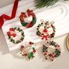Christmas Pine Needle Garland Enamel Alloy Brooch for Women New Year Navidad Partyclothing DIY Metal Pin Ladies Xmas Gift