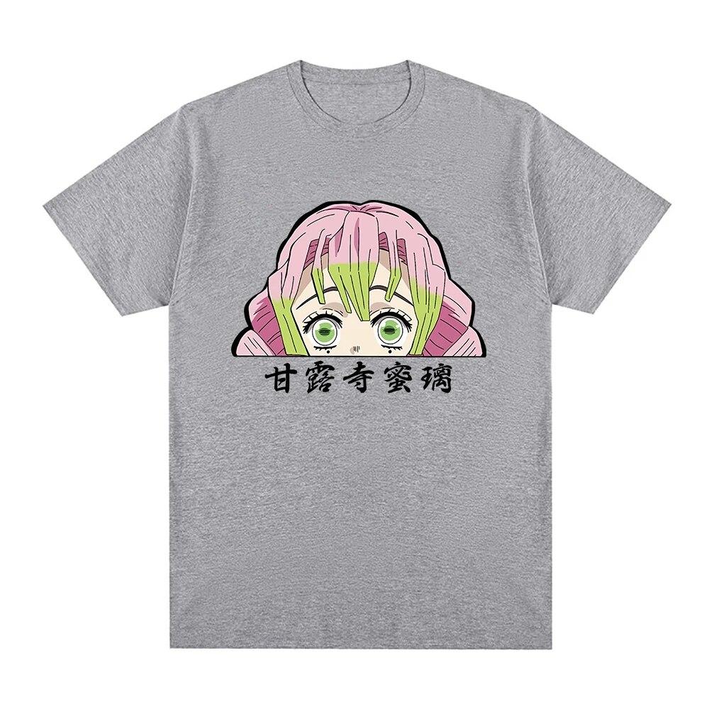 Убийца демонов Kimetsu No Yaiba Swordsmith Village футболка унисекс с эстетической графикой футболка Mitsuri унисекс аниме Unisexga хлопковая футболка песочного цвета