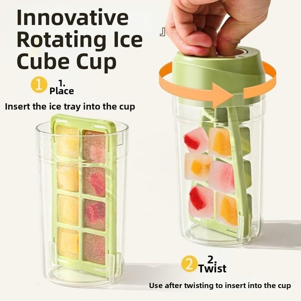 8 Grids Ice Making Cup Twist Release Ice Cube Box Creative Ice Storage Pot For Summer