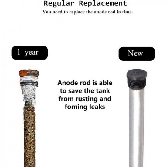 (2 упаковки) Анодный стержень для водонагревателя - Магниевый анодный стержень Резьба 3/4'' NPT - Бак