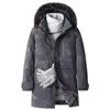 Пуховик мужской утолщенный средней длины серый утиный пух лисьего меха воротник пуховик утепленный модный куртка для мужчин