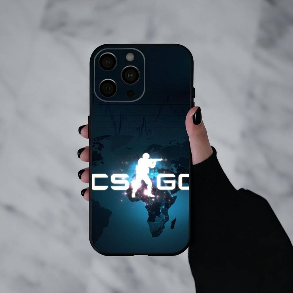 G-Game CS2 C-Counter S-S-Strikes Чехол для телефона для iPhone 17pro, 16,15,14,13,12,11 X XR Plus, Другие Мягкий Черный Чехол