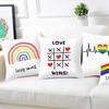 Rainbow Love Wins Pillow Cover for New Couple Bedroom Home Decor Love Pillowcase Tic Tac Toe Love Wedding Gift Pillows 45*45CM