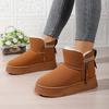 thick-soled snow boots women's autumn and winter new thick-soled velvet fashionable and comfortable warm side zipper boots
