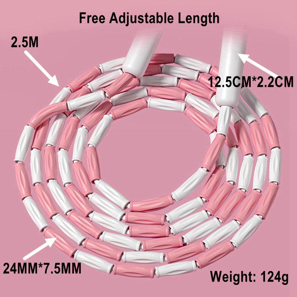 Оборудование Регулируемая сегментированная мягкая скакалка с бусинами Скакалка для прыжков Скакалка Фитнес-скакалка