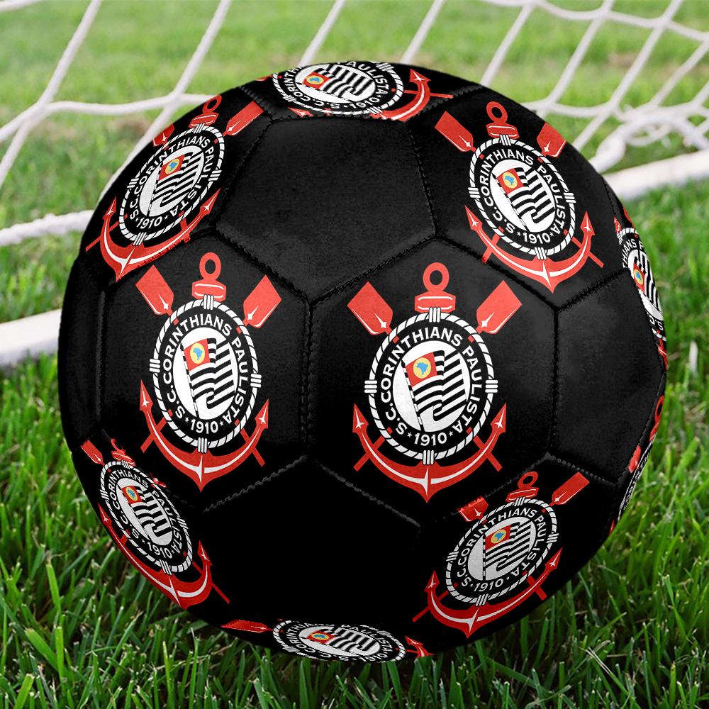 Футбольный мяч Corinthians, разноцветный, подходит для всех возрастов, машинная сшивка, материал ПВХ, соревновательного уровня, прочный и с высоким отскоком