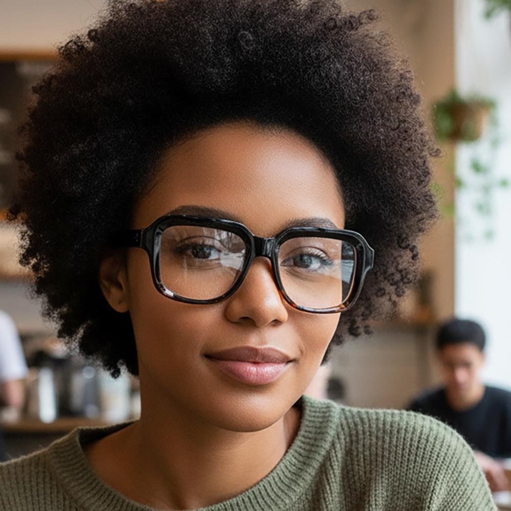 European And American Fashion New Square Rice Nails Simple Plain Flat Glasses Anti-Blue Light Personalized Glasses Frame Casual Glasses Frame