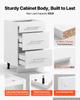 VEVOR White Shaker Base Cabinet Ready to Assemble 50cmW Unassembled Cabinet, 500x475x815 mm(W x D x H), with 3 Drawers, Soft-Close Hardware